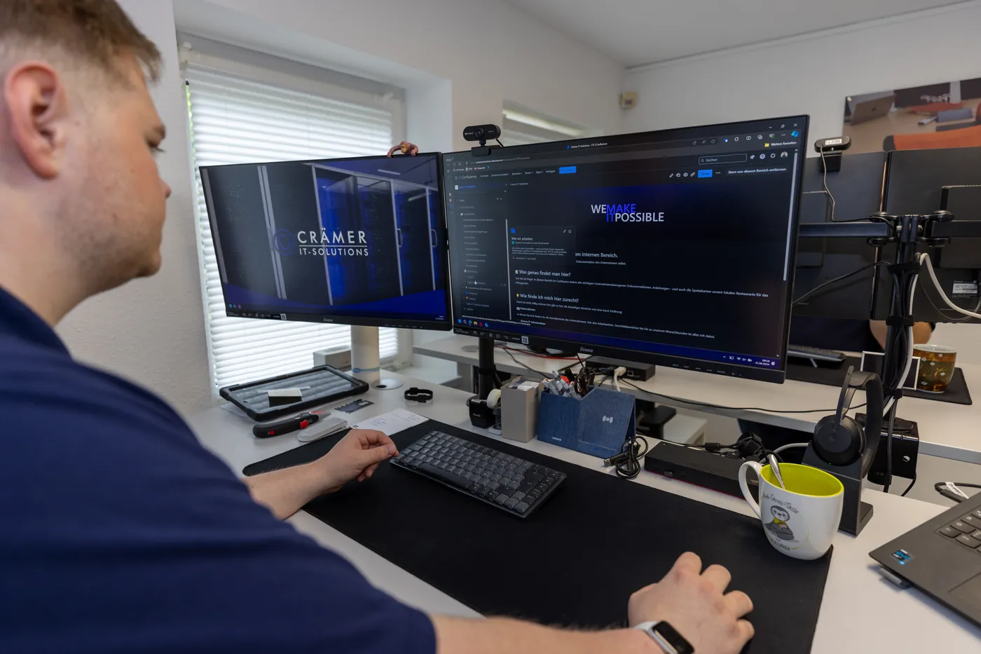 Arbeitsplatz eines Systemadministrators bei Crämer IT